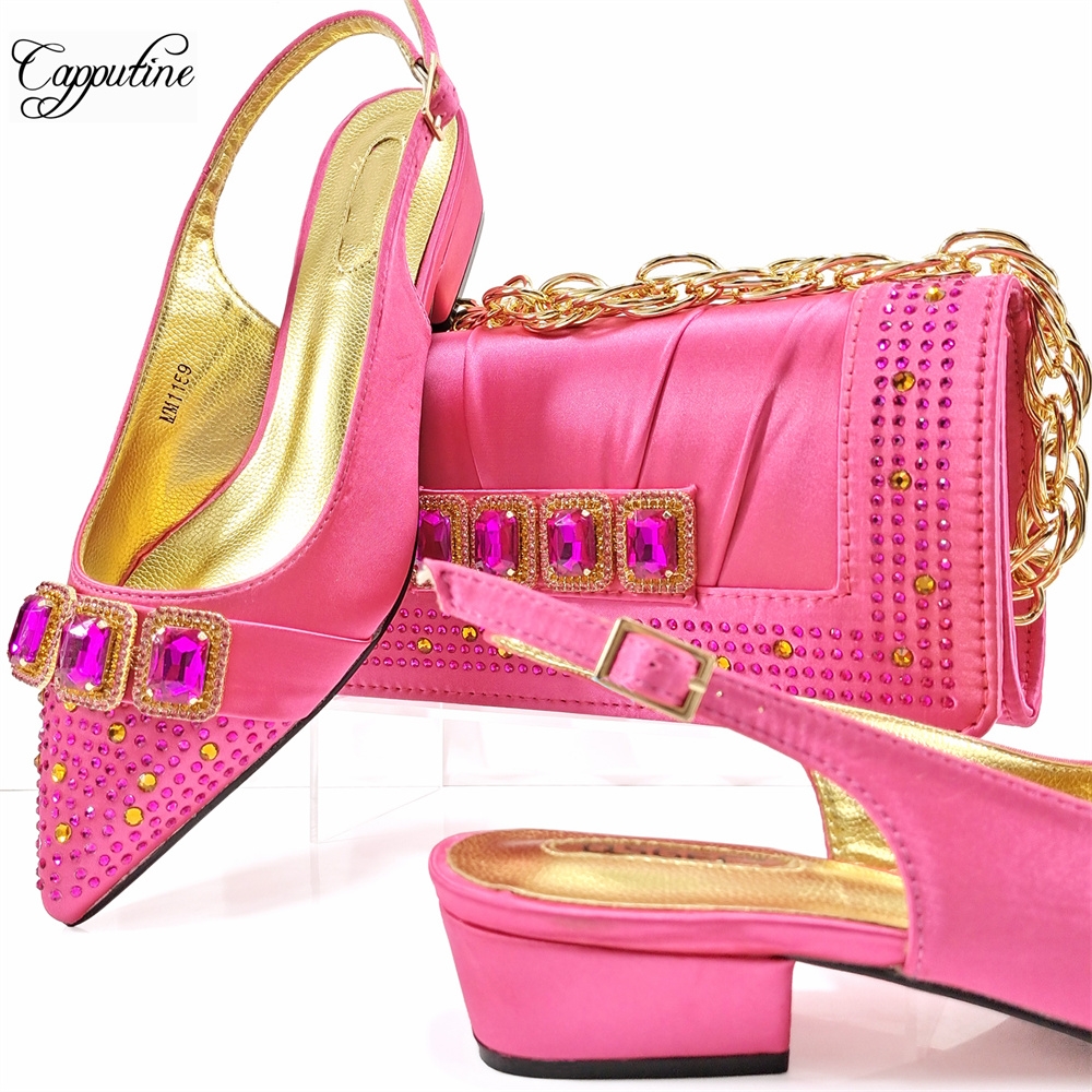 Peach Women Shoes And Bag Set  - Luxury Bags Medium Size recensione e prezzo