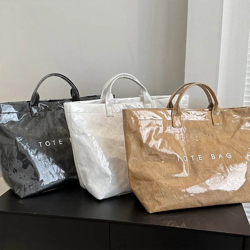 Solid Color Tote Bag,PVC Kraft - Xl Luxury Bags recensione e prezzo