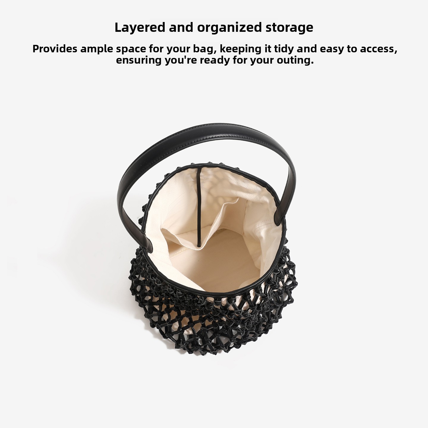 Elegant Woven Hollow Bucket Ba - Luxury Bags Medium Size recensione e prezzo
