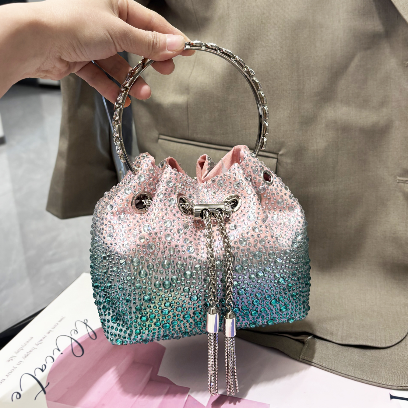 Handle Rhinestones Evening clu - Luxury Bags Medium Size recensione e prezzo